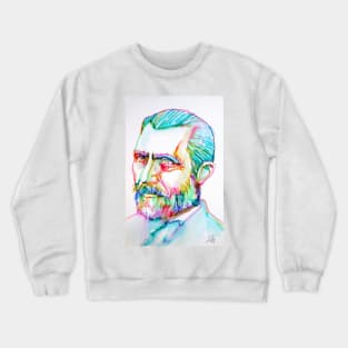 VAN GOGH watercolor and ink portrait Crewneck Sweatshirt